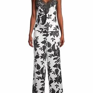 Natori Mantilla Floral Lace Cami Pajama Set XS